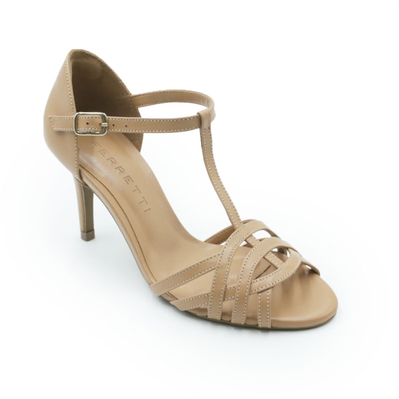 FEMININO SANDALIA MEDIA FERRETTI  701501947 NAPA SEDA MOCHA