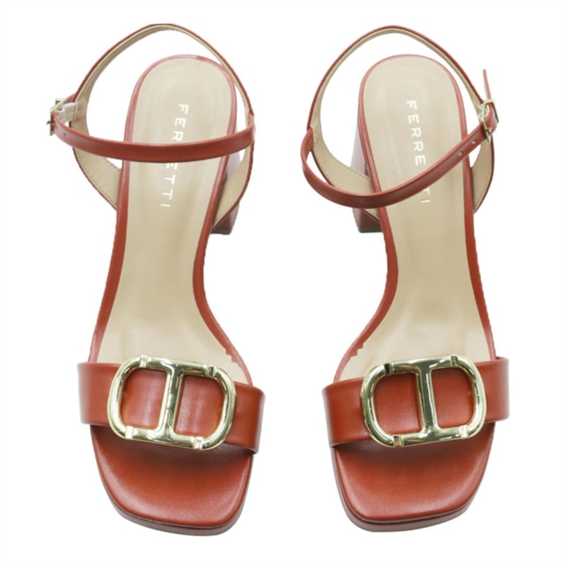 FEMININO SANDALIA MEDIA FERRETTI  7077 20689 INTENSE RUM