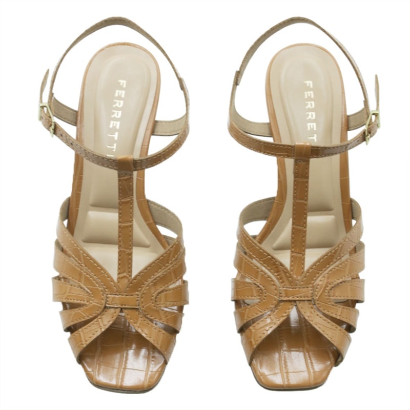 FEMININO SANDALIA MEDIA FERRETTI 7126A 21056 VIVACIUS AMBAR