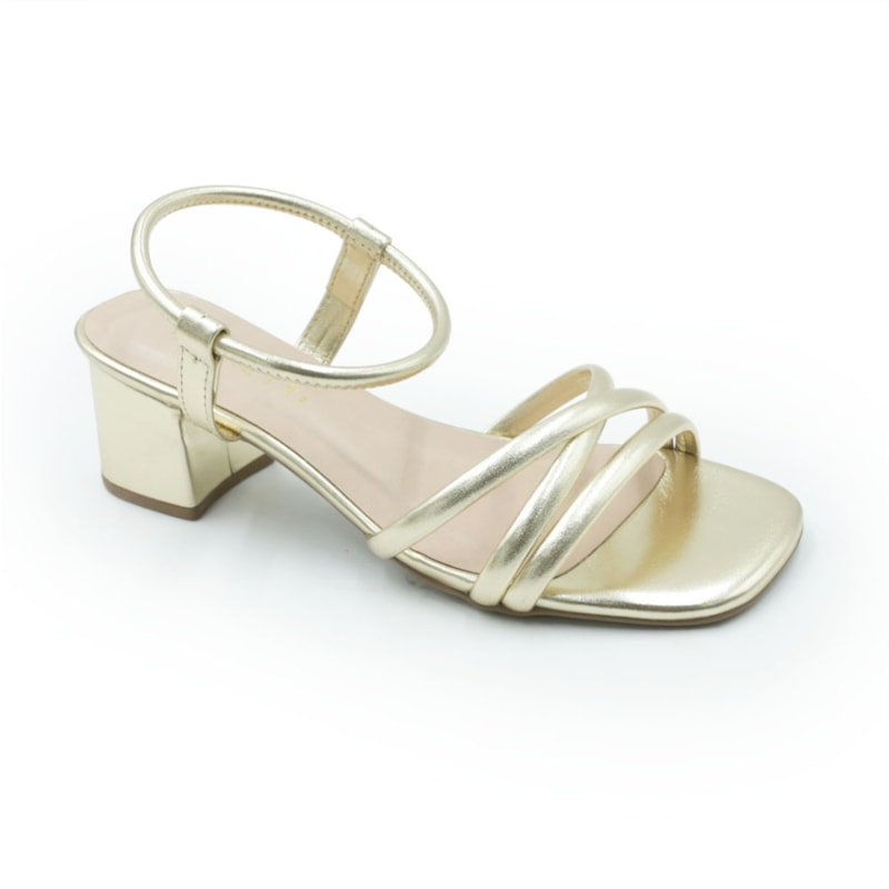FEMININO SANDALIA MEDIA FERRETTI A216230886 METAL ULTRA OURO LIGHT