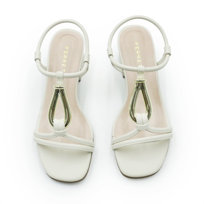 FEMININO SANDALIA MEDIA FERRETTI A221430742 NAPA LINE PORCELANA