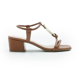 FEMININO SANDALIA MEDIA FERRETTI A221430742 NEW ESSENCE CARAMELO
