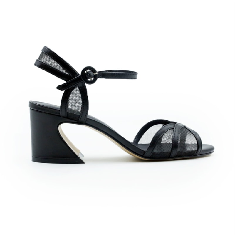 FEMININO SANDALIA MEDIA LORRACI KOP8751 PELICA PRETA