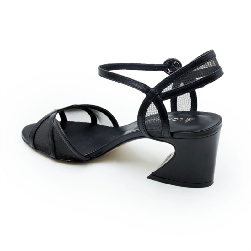 FEMININO SANDALIA MEDIA LORRACI KOP8751 PELICA PRETA