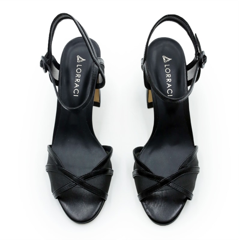 FEMININO SANDALIA MEDIA LORRACI KOP8751 PELICA PRETA