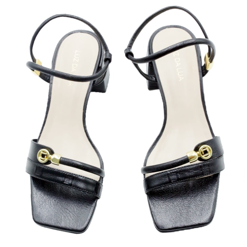 FEMININO SANDALIA MEDIA LUZ DA LUA 60630008 LUX PRETO