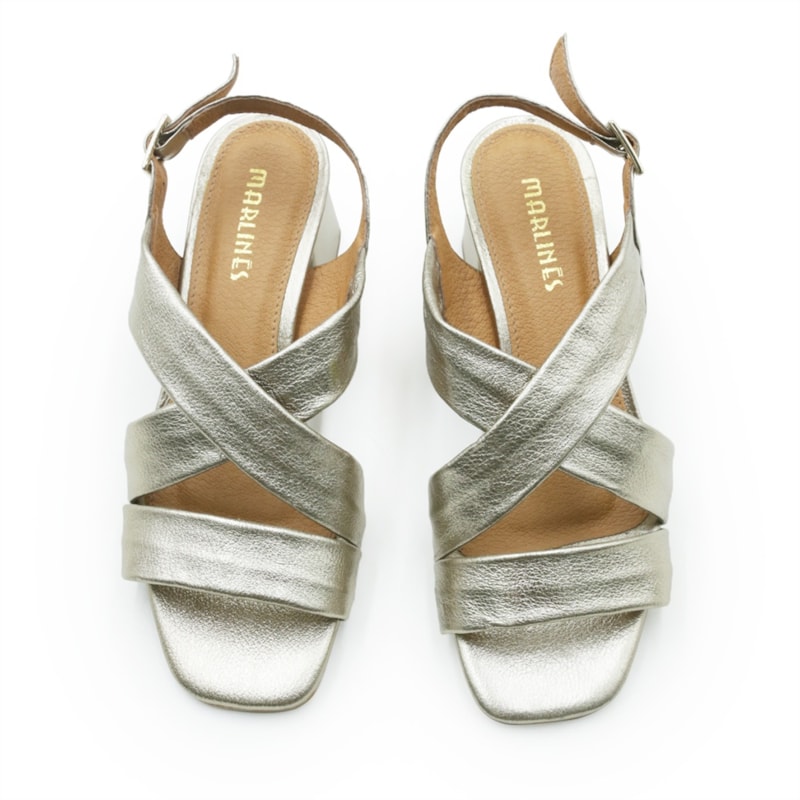 FEMININO SANDALIA MEDIA MARLINES 5809 PRATA VELHO