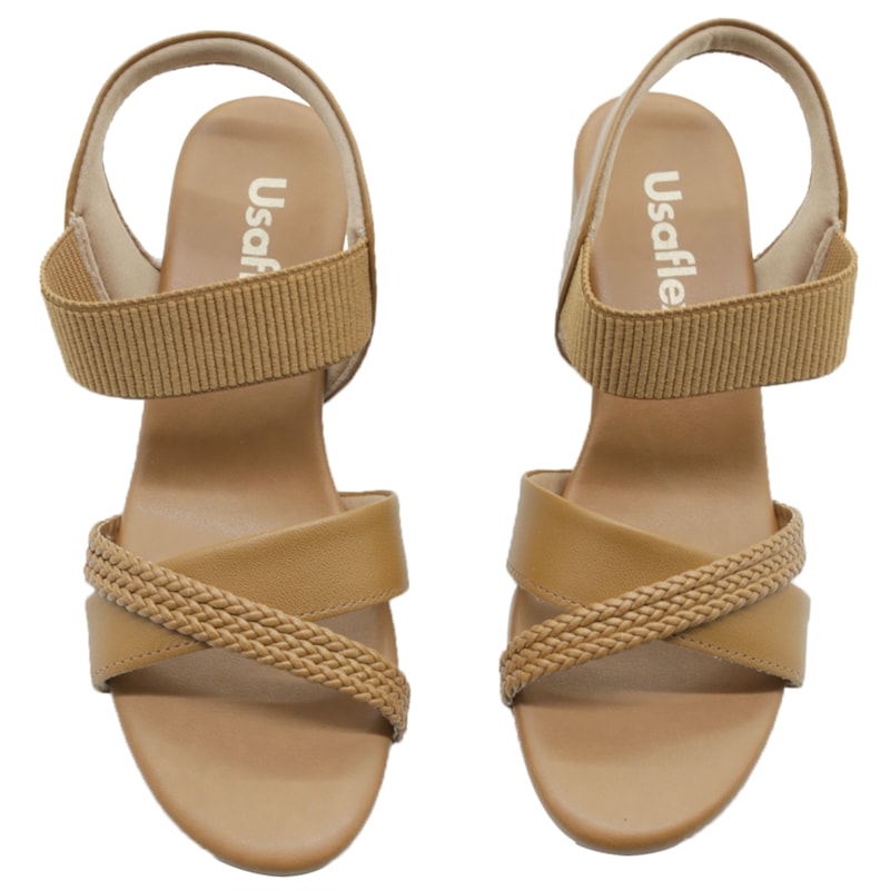 FEMININO SANDALIA MEDIA USAFLEX AE32035002 TAN