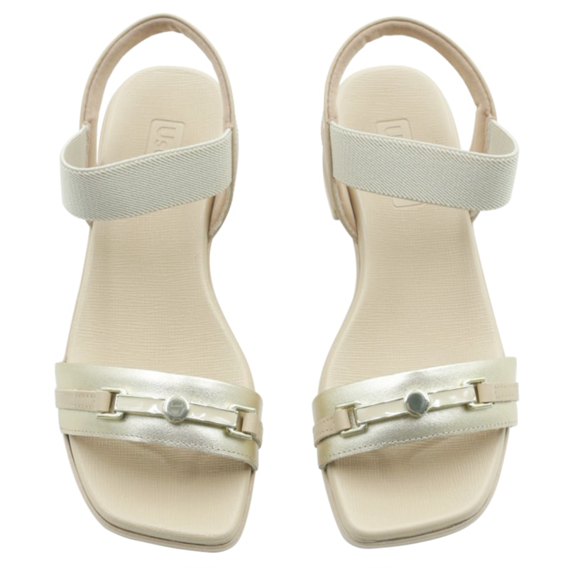 FEMININO SANDALIA MEDIA USAFLEX AN27004 OURO LIGHT