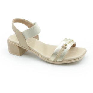 FEMININO SANDALIA MEDIA USAFLEX AN27004 OURO LIGHT