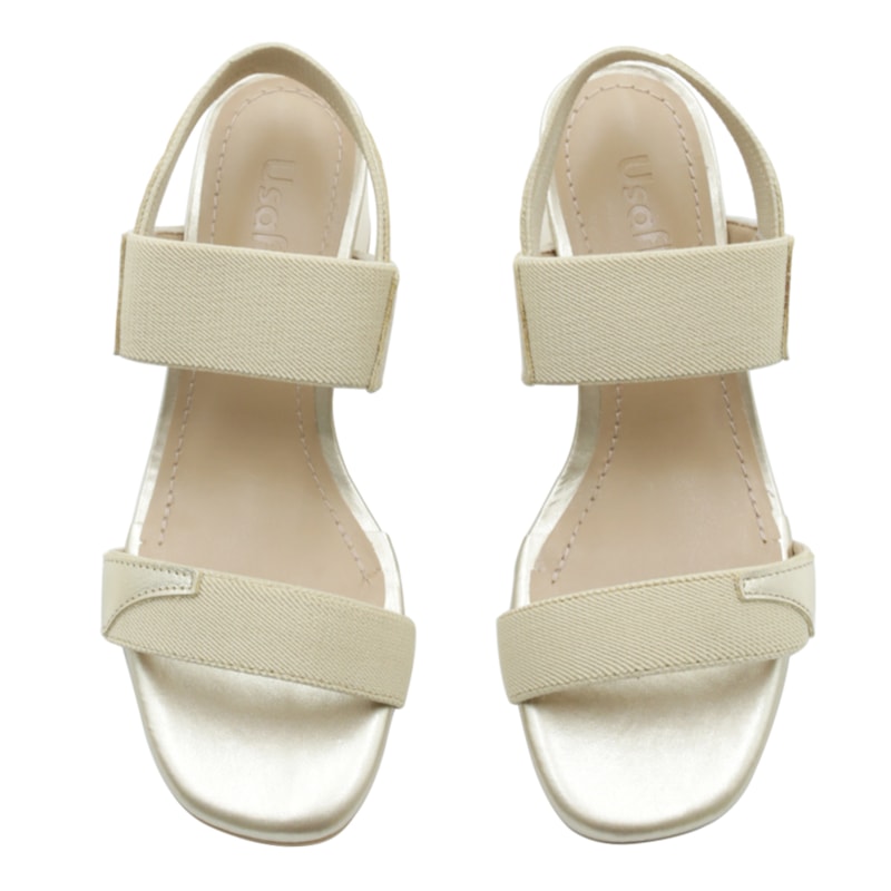 FEMININO SANDALIA MEDIA USAFLEX UD090040006 OURO LIGHT