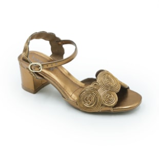 FEMININO SANDALIA MEDIA VALENTINA 457046 17 BRONZE