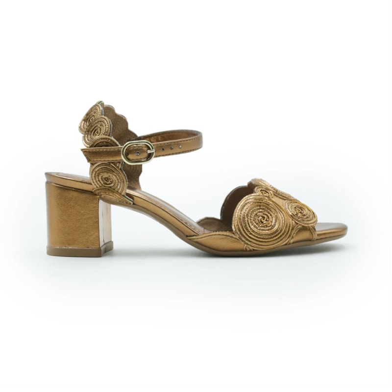 FEMININO SANDALIA MEDIA VALENTINA 457046 17 BRONZE