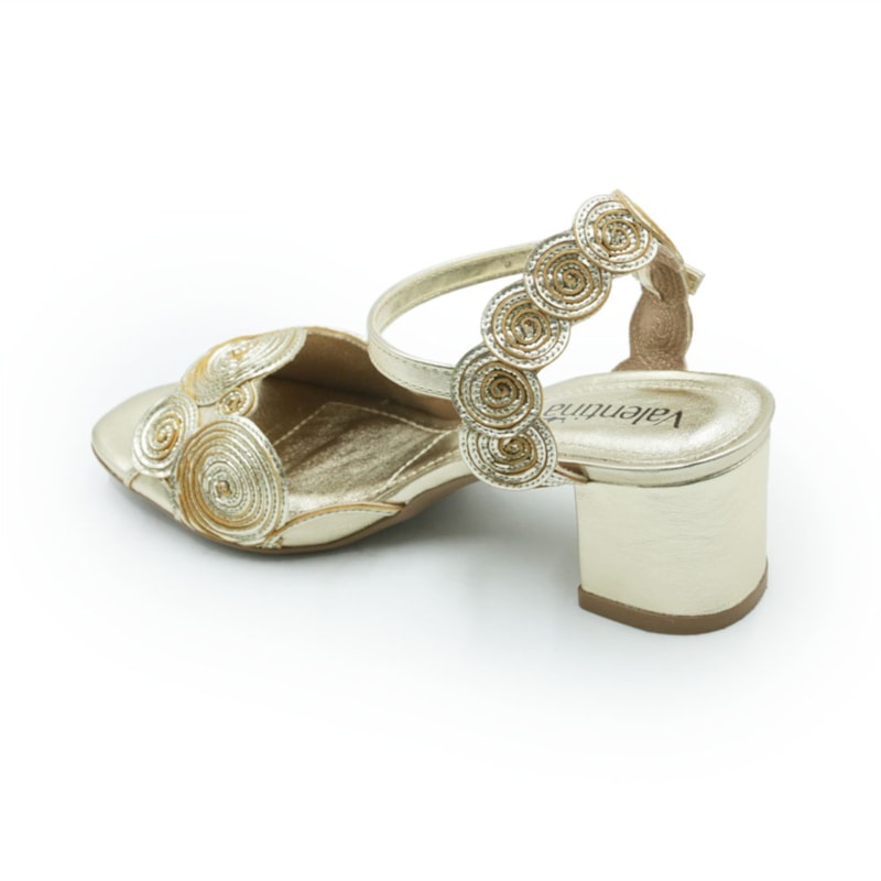 FEMININO SANDALIA MEDIA VALENTINA 457046 19 L GOLD