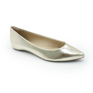 FEMININO SAPATILHA BICO FINO ANA CAPRI C0029000010104 OURO CLARO