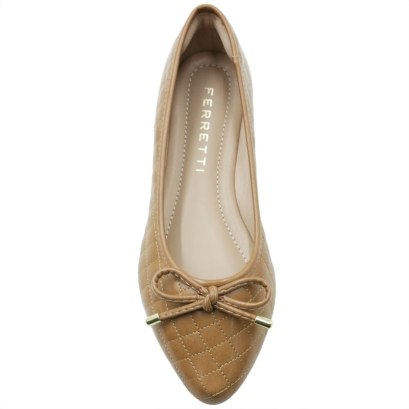 FEMININO SAPATILHA BICO FINO FERRETTI  5075 MADRI CAPUCCINO