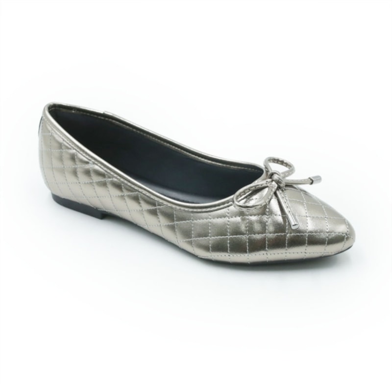 FEMININO SAPATILHA BICO FINO FERRETTI  5075 PRATA VELHO