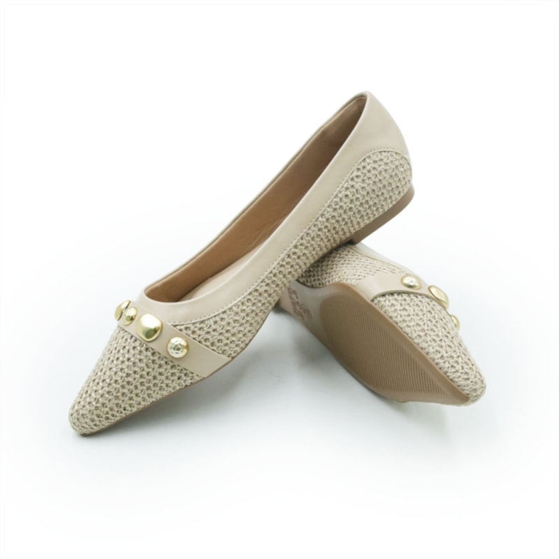 FEMININO SAPATILHA BICO FINO FERRETTI 827001 TRAMADO BISTRO