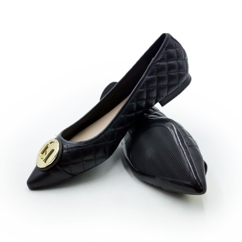 FEMININO SAPATILHA BICO FINO LUZ DA LUA 55461000 7 PRETO