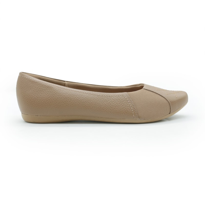 FEMININO SAPATILHA BICO FINO USAFLEX AD0710030 CAMEL