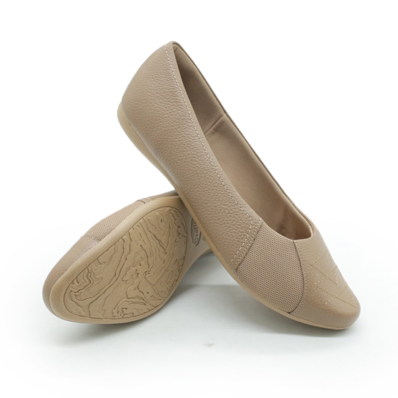 FEMININO SAPATILHA BICO FINO USAFLEX AD0710030 CAMEL
