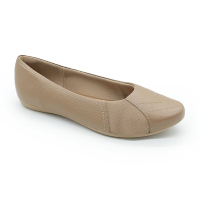 FEMININO SAPATILHA BICO FINO USAFLEX AD0710030 CAMEL