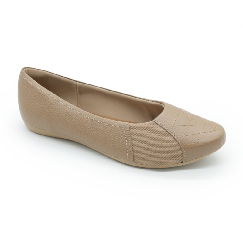 FEMININO SAPATILHA BICO FINO USAFLEX AD0710030 CAMEL