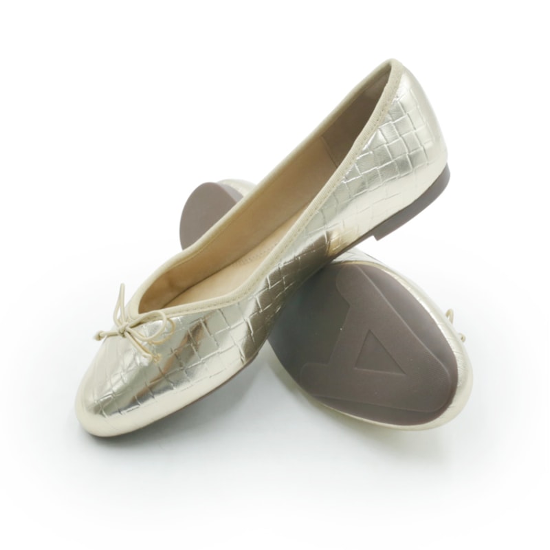 FEMININO SAPATILHA BICO REDONDO ANA CAPRI C3007801370014 CHAMPAGNE