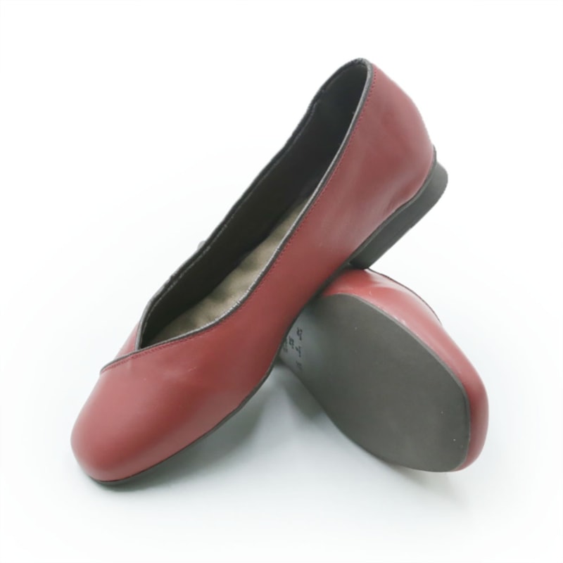 FEMININO SAPATILHA BICO REDONDO AYEAYE 6071554 NP CARMIM CACAU