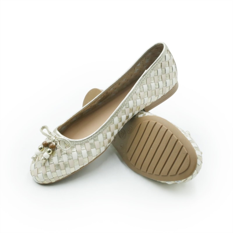 FEMININO SAPATILHA BICO REDONDO BOTTERO  379803 15 DOURADO