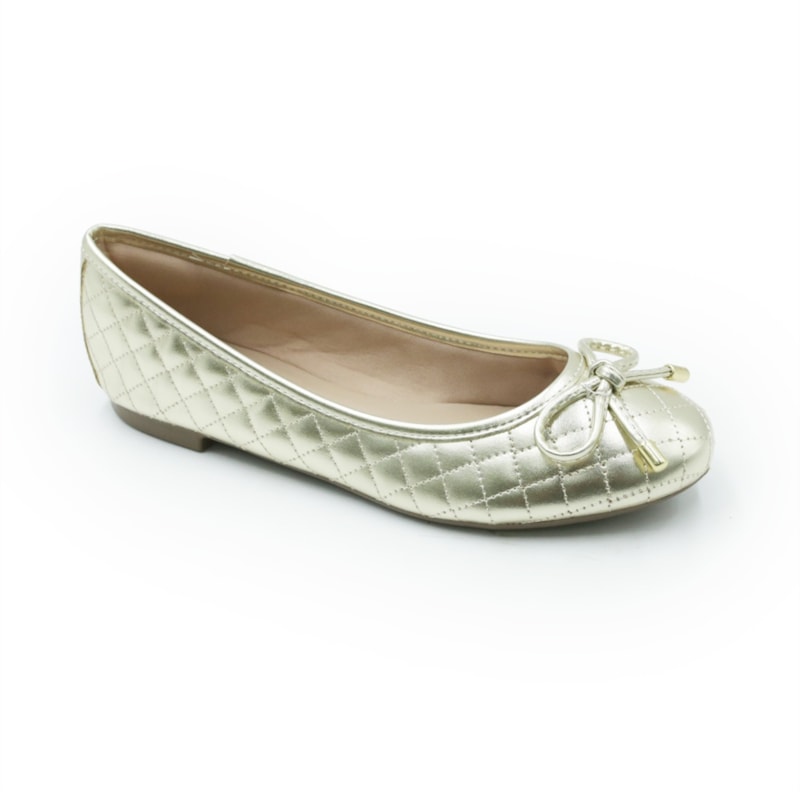 FEMININO SAPATILHA BICO REDONDO FERRETTI  1076-5313 NAPA COMFORT OURO LIGHT