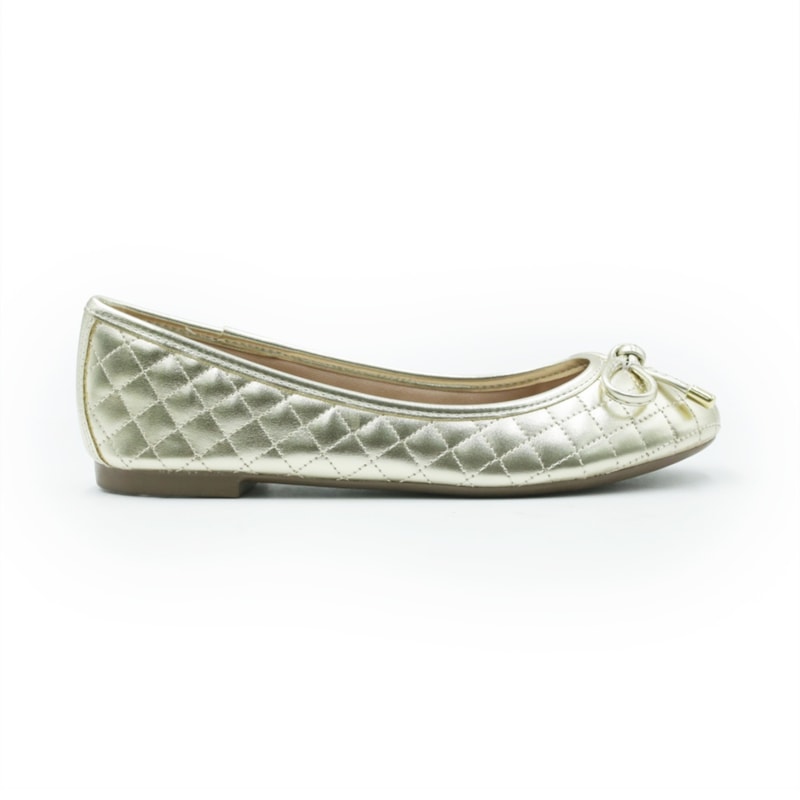 FEMININO SAPATILHA BICO REDONDO FERRETTI  1076-5313 NAPA COMFORT OURO LIGHT