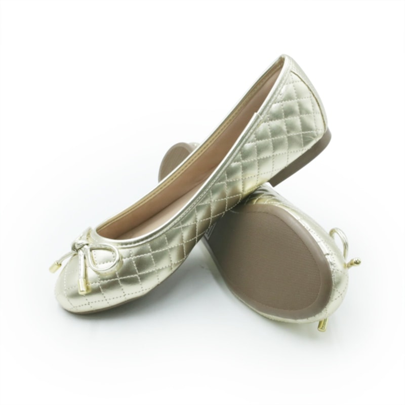 FEMININO SAPATILHA BICO REDONDO FERRETTI  1076-5313 NAPA COMFORT OURO LIGHT