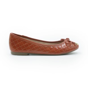 FEMININO SAPATILHA BICO REDONDO FERRETTI  1076-5313 NAPA MADRI TELHA