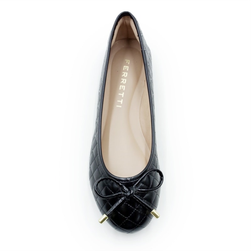 FEMININO SAPATILHA BICO REDONDO FERRETTI  10765313 NAPA MADRI PRETO