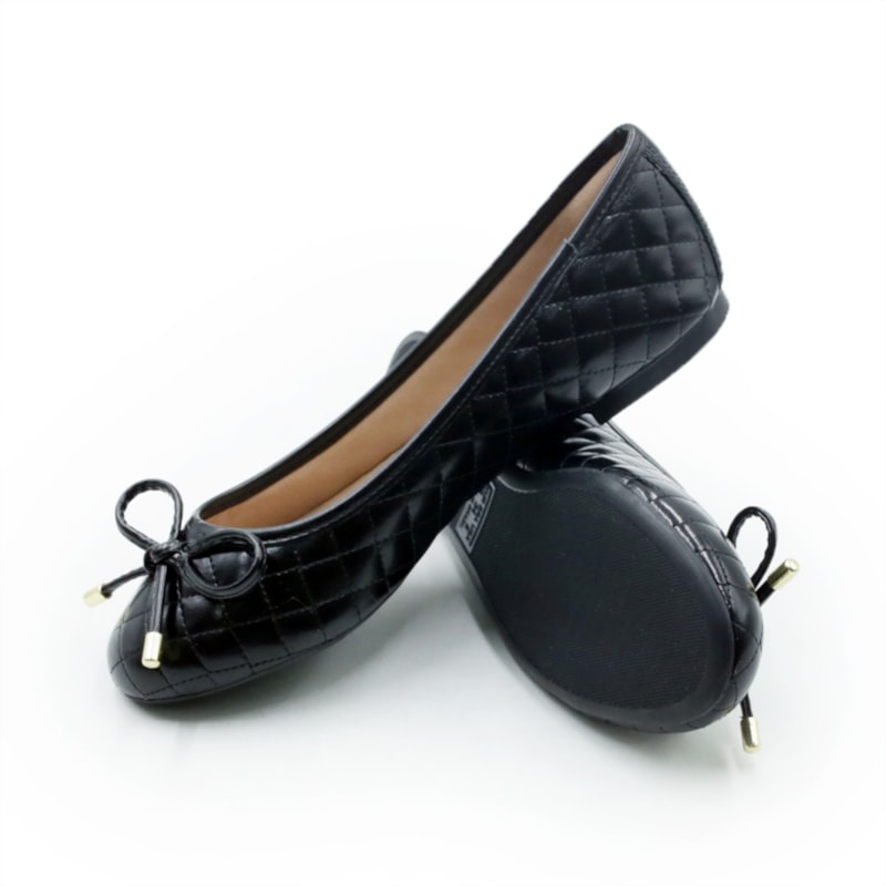 FEMININO SAPATILHA BICO REDONDO FERRETTI  10765313 NAPA MADRI PRETO