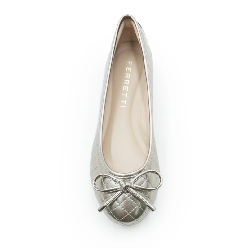 FEMININO SAPATILHA BICO REDONDO FERRETTI  10765313 PRATA VELHO