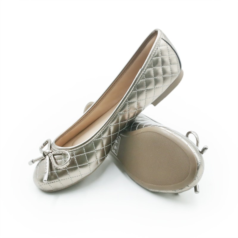 FEMININO SAPATILHA BICO REDONDO FERRETTI  10765313 PRATA VELHO