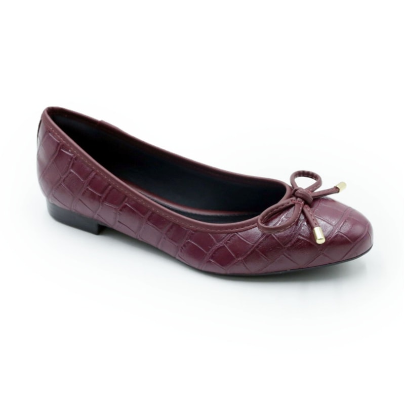 FEMININO SAPATILHA BICO REDONDO FERRETTI 21304752 CROCO MARSALA