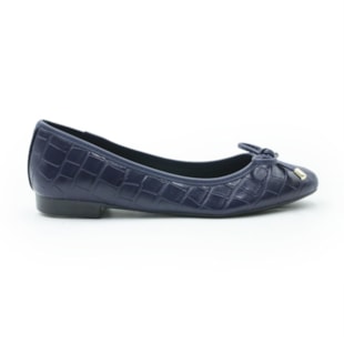 FEMININO SAPATILHA BICO REDONDO FERRETTI 21304752 CROCO NAVY