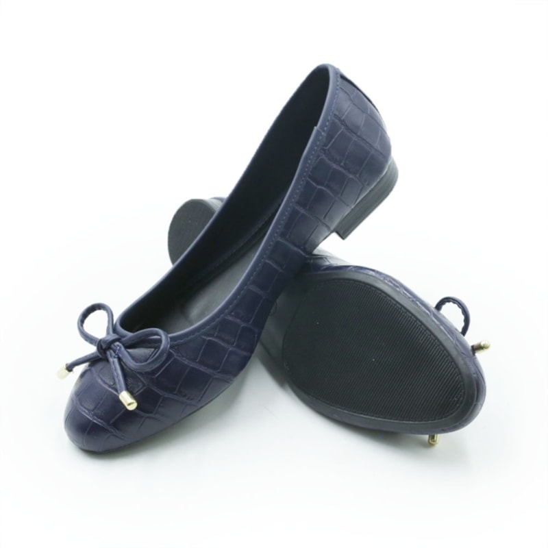FEMININO SAPATILHA BICO REDONDO FERRETTI 21304752 CROCO NAVY