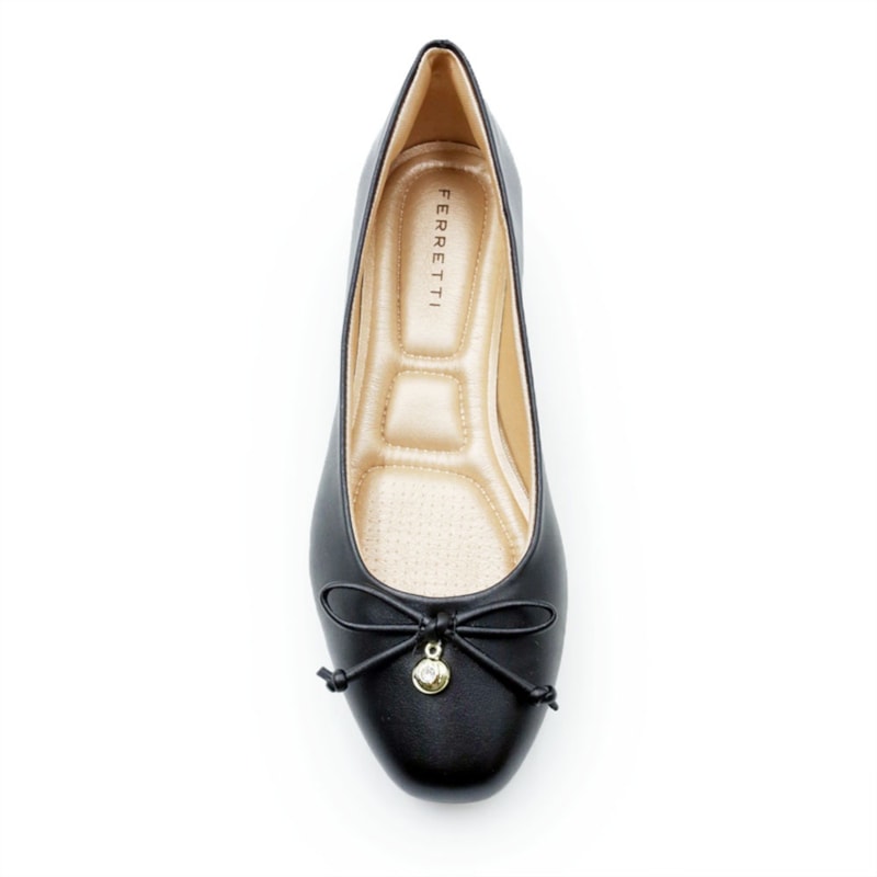 FEMININO SAPATILHA BICO REDONDO FERRETTI 5655966 NAPA ANTIK PRETO
