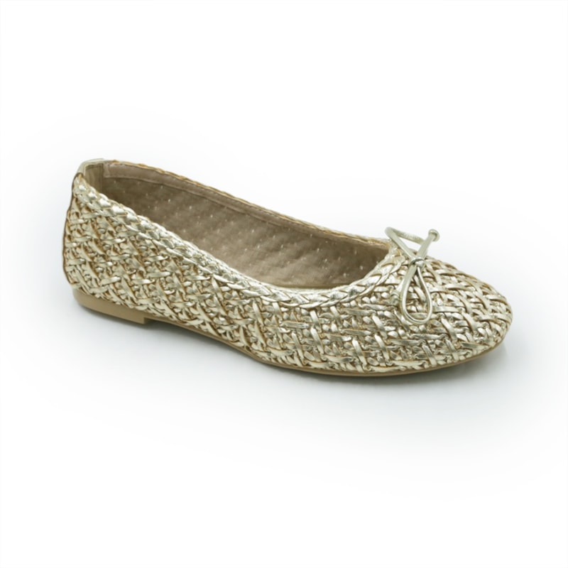 FEMININO SAPATILHA BICO REDONDO FERRETTI 703221428 OURO