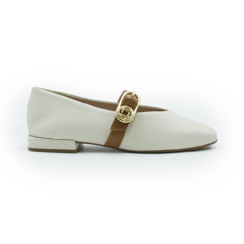 FEMININO SAPATILHA BICO REDONDO LUZ DA LUA 60760002 21 PANNA CARAMELO
