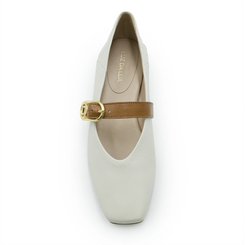 FEMININO SAPATILHA BICO REDONDO LUZ DA LUA 60760002 21 PANNA CARAMELO