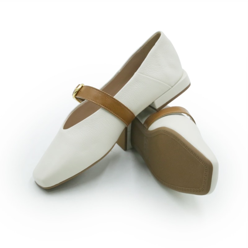 FEMININO SAPATILHA BICO REDONDO LUZ DA LUA 60760002 21 PANNA CARAMELO