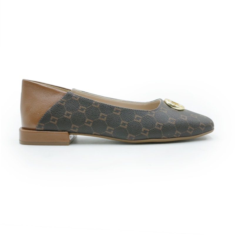 FEMININO SAPATILHA BICO REDONDO LUZ DA LUA 60760006 MONOGRAMA