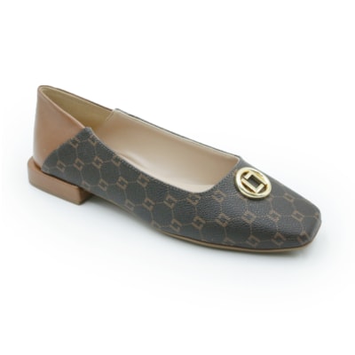 FEMININO SAPATILHA BICO REDONDO LUZ DA LUA 60760006 MONOGRAMA