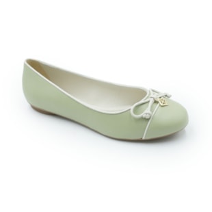 FEMININO SAPATILHA BICO REDONDO LUZ DA LUA  80850004 PISTACHE/PANNA