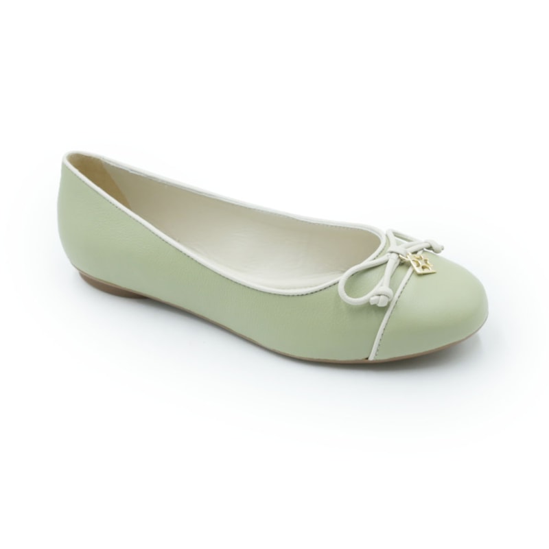 FEMININO SAPATILHA BICO REDONDO LUZ DA LUA  80850004 PISTACHE/PANNA